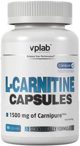 Л-карнитин Vplab VP70415 L-Carnitine Capsules без вкуса 90 капсул