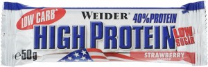Батончик Weider 30957 40% Low Carb High Protein bar клубника 100 гр