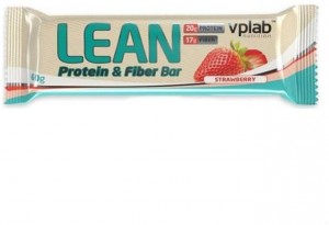 Батончик Vplab VP54209 Lean Protein Fiber Bar клубника 60г