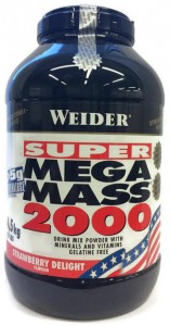 Гейнер Weider 32828 Mega Mass 2000 клубника 4.5 кг