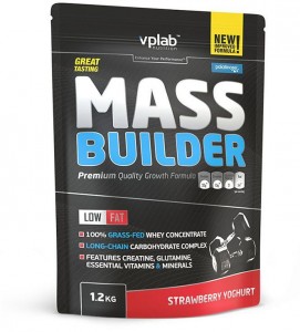Гейнер Vplab VP55084 Mass Builder клубнично-йогуртовый 1.2 кг