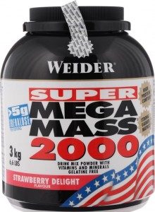 Гейнер Weider 32827 Mega Mass 2000 клубника 3 кг